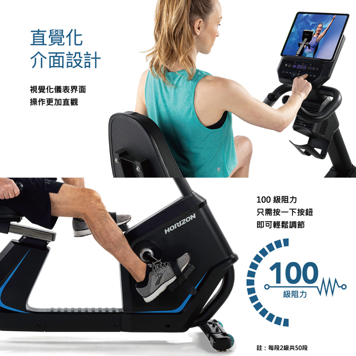 【JOHNSON 喬山】HORIZON 5.0R 斜臥式健身車