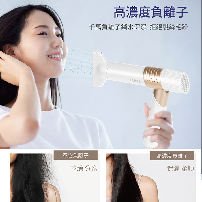 聲寶 摺疊高速負離子吹風機ED-B24082VL