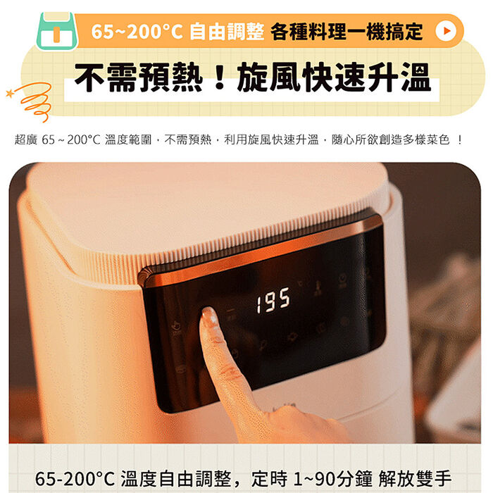 歌林 5L透視旋風氣炸鍋KNJP-SD2063