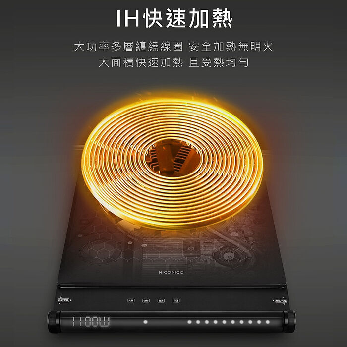 NICONICO 超薄美型IH平板電磁爐NI-CG2319