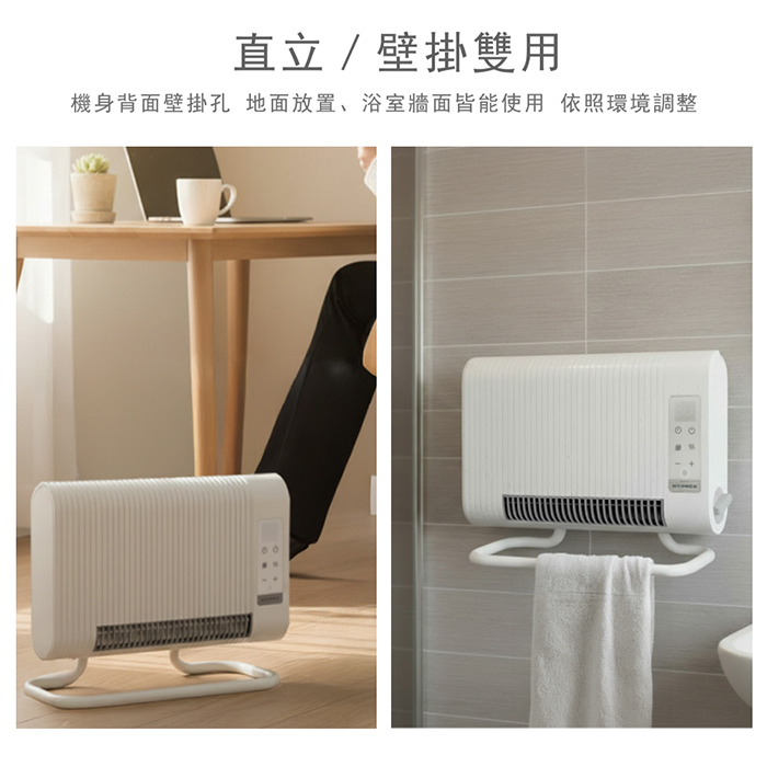 【NICONICO】 ECO居浴兩用防潑水電暖器NI-EH2628