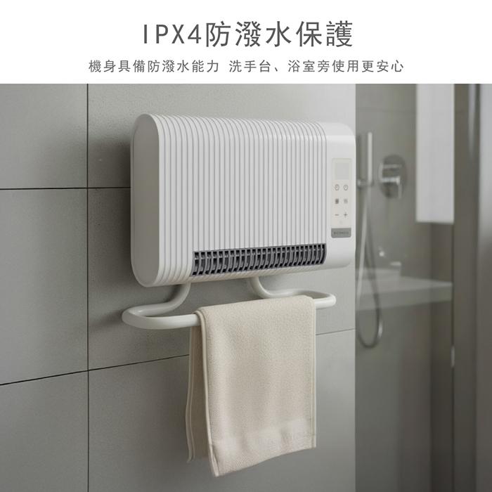 【NICONICO】 ECO居浴兩用防潑水電暖器NI-EH2628
