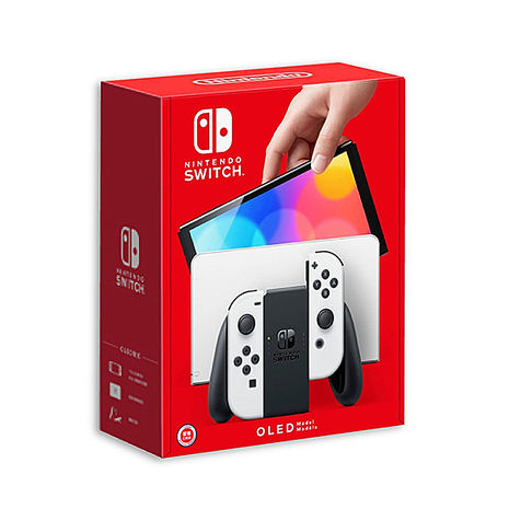 任天堂 Switch OLED白色主機(日本公司貨)+鋼化保護貼+收納包