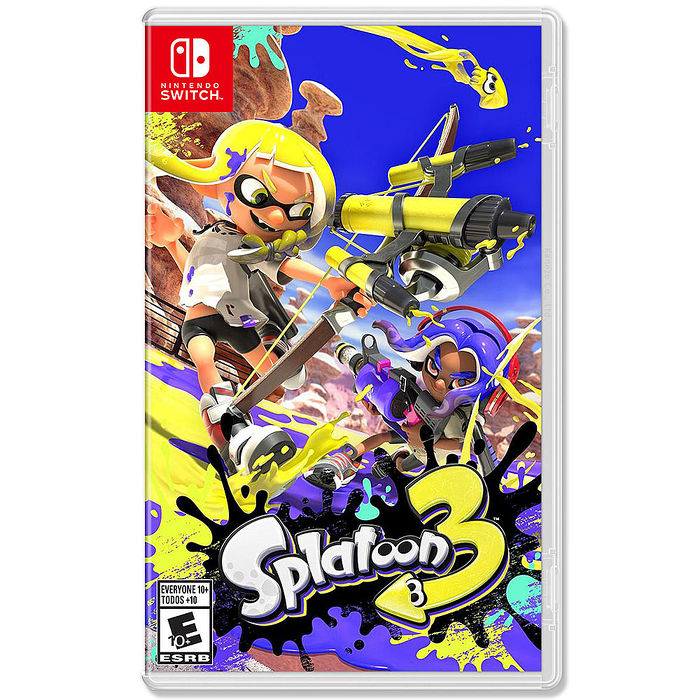 任天堂Switch 斯普拉遁3 (漆彈大作戰 Splatoon)-台灣公司貨+體感射擊槍套【贈隨機特典】