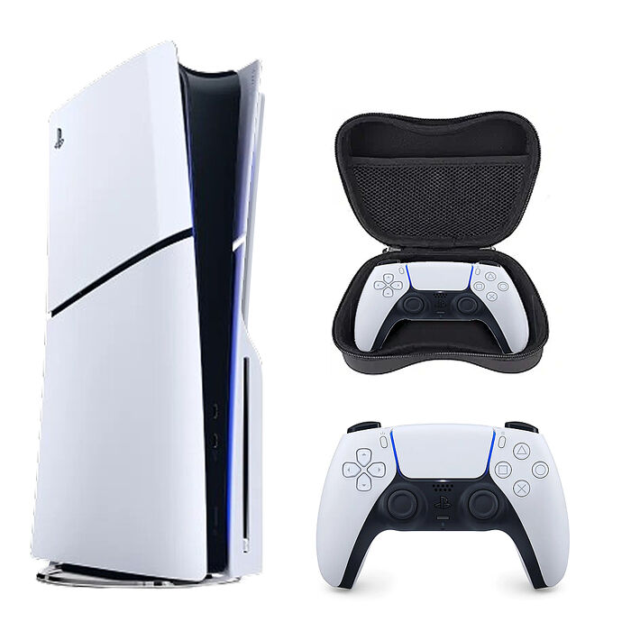 PS5 Slim 光碟版主機《贈PS5手把收納包》
