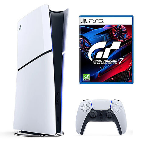 PS5 Slim 光碟版主機 贈《跑車浪漫旅7》