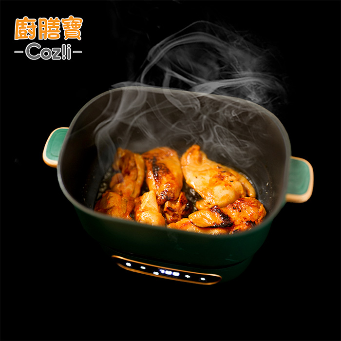 Cozii廚膳寶 溫控多功能不沾料理鍋 豪華全配組 C1880