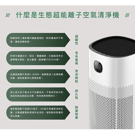TiDdi P890生態超能離子空氣清淨除菌機