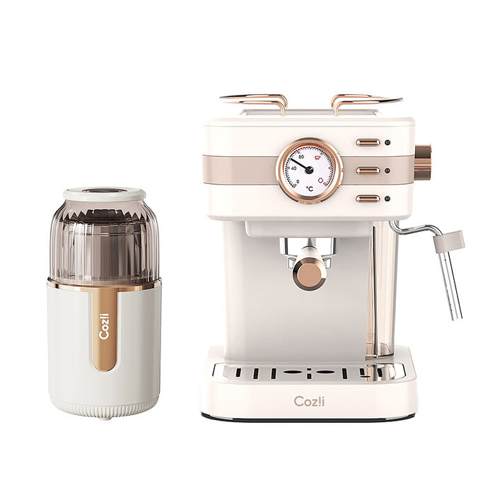 Cozi廚膳寶 「20Bar奶泡咖啡/萃茶機CO-280K＋電動分離式研磨機CO-230i」豪華組