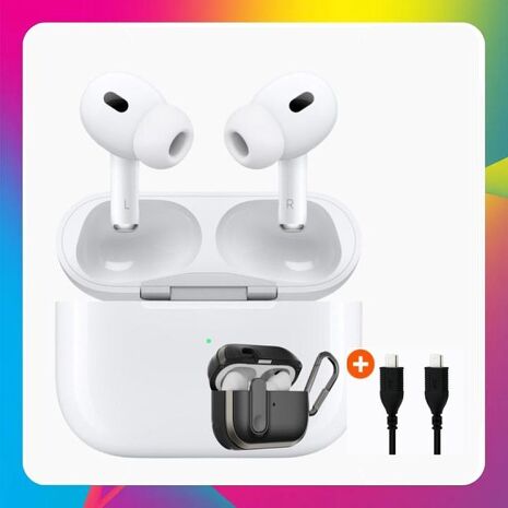 【贈自動彈蓋保護殼+快充線】Apple AirPods Pro 2 智慧藍牙耳機 (MagSafe充電盒版)