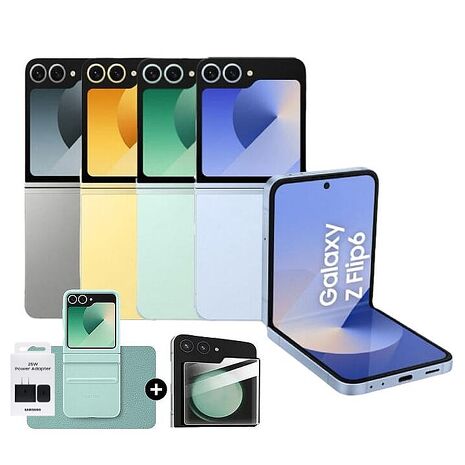 【贈原廠保護殼$2490】Samsung Galaxy Z Flip6 (12G/256G) 6.7 吋 AI 摺疊手機 初芽綠 (原廠S+福利品)+螢保+25w快充頭