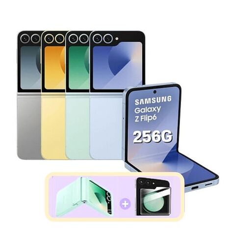 【贈原廠皮革保護殼】Samsung Galaxy Z Flip6 (12G/256G) 6.7 吋 AI 摺疊手機 初芽綠 (原廠精選福利品)+螢幕保貼