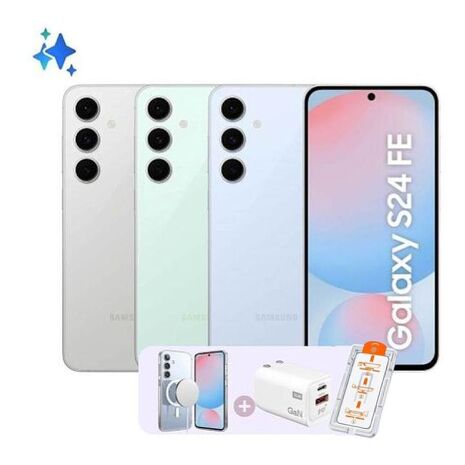 【保護殼+快充頭+螢幕保貼】SAMSUNG Galaxy S24 FE (8G/256G) 輕旗艦 AI 手機 (特優福利品)