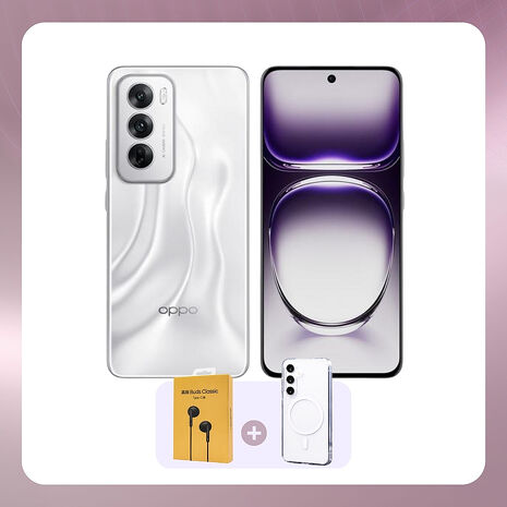 OPPO Reno12 5G (12G/256G) 6.7 吋 AI 手機 -曜銀 (原廠精選福利品) 贈線控耳機+磁吸保護殼