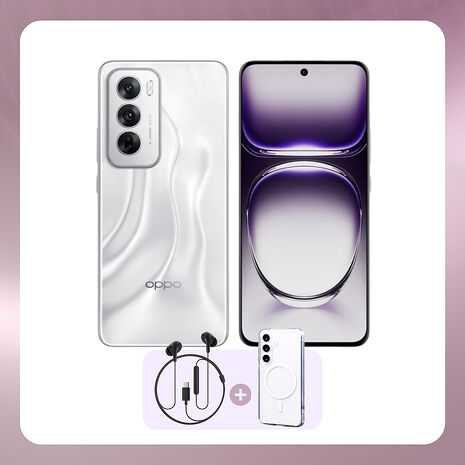 OPPO Reno12 5G (12G/256G) 6.7 吋 AI 手機 -曜銀 (原廠精選福利品) 贈線控耳機+磁吸保護殼