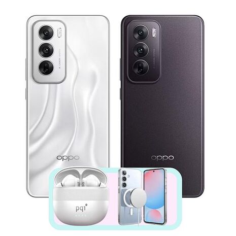 OPPO Reno12 5G (12G/256G) 6.7 吋 AI 手機 -曜銀 (原廠精選福利品) 贈藍芽耳機+磁吸保護殼