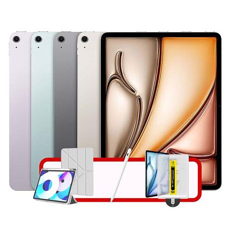 Apple iPad Air 11吋 M3 128G WiFi (2025) 平板電腦 ( 贈含筆槽保護殼+觸控筆+抗藍光保貼 )