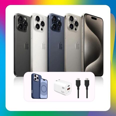 【福利品】Apple iPhone 15 Pro Max 256G (品況佳/附檢測證明) ▼贈磁吸殼+傳輸線+快充頭