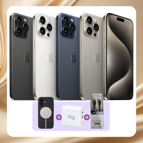 【福利品】Apple iPhone 15 Pro 128G (品況佳/附國際檢測認證單) ▼贈官方同款磁吸殼+快充線+36W快充頭