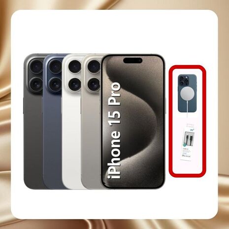 Apple iPhone 15 Pro 128G (品況佳/附國際檢測認證單) ▼贈官方同款磁吸殼+速充線【福利品】