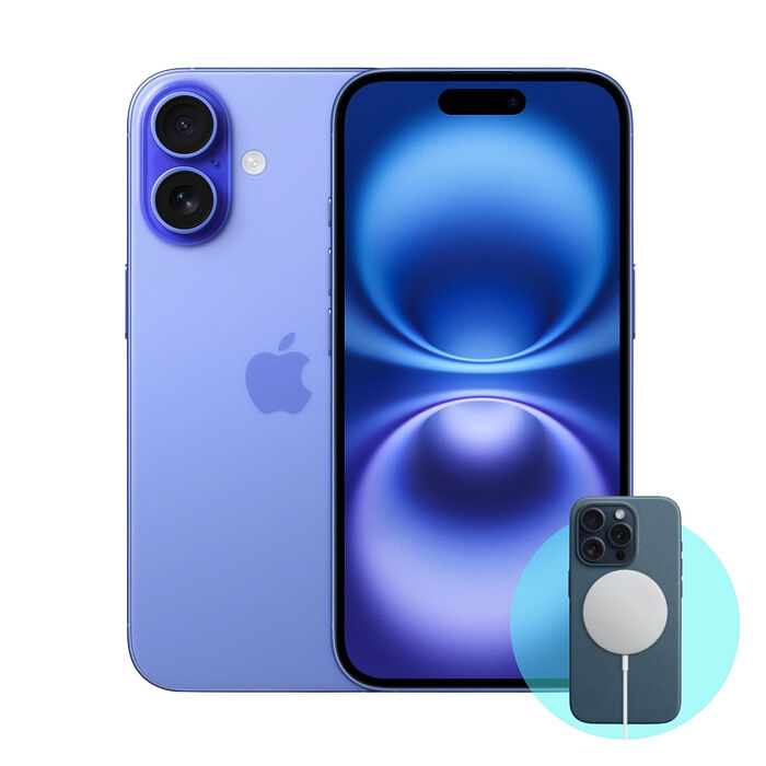 【福利品】Apple iPhone 16 128G 湛海藍 (電池健康度100%)▼贈磁吸保護殼+螢幕保貼