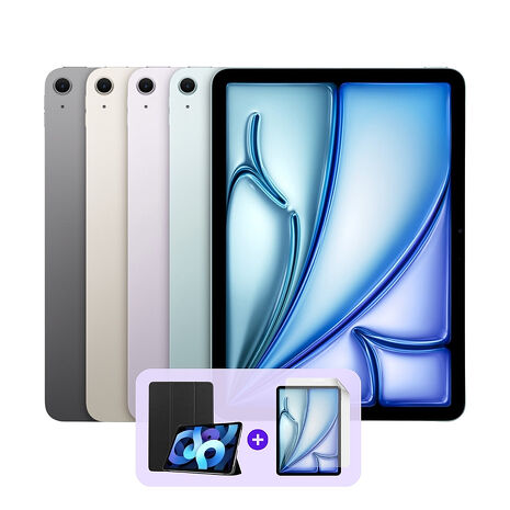 Apple iPad Air 13吋 M3 (2025) Wi-Fi 128G 平板電腦 (特優福利品)▼贈書本式保護殼+抗刮保貼