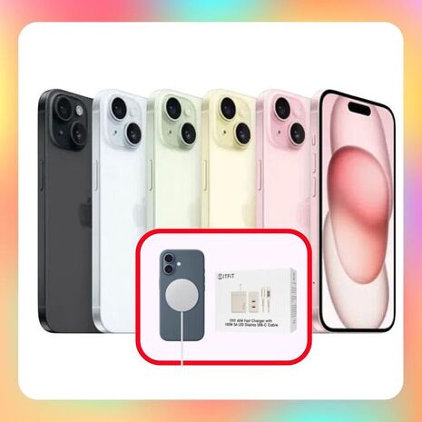 Apple iPhone 15 128G▼贈官方款磁吸保護殼+45W快充組【原廠保固超新福利品】