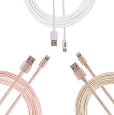 【3入組】FOHO Apple Lightning 1M 《MFI 認證線》編織 充電線/傳輸線