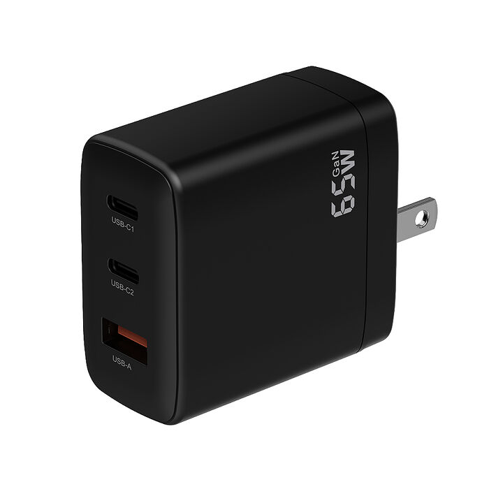 TOTOLINK 65W GaN氮化鎵 PD快充 3孔快速充電器 電源供應器 支援筆電 蘋果iPhone 安卓手機快充-TG65W