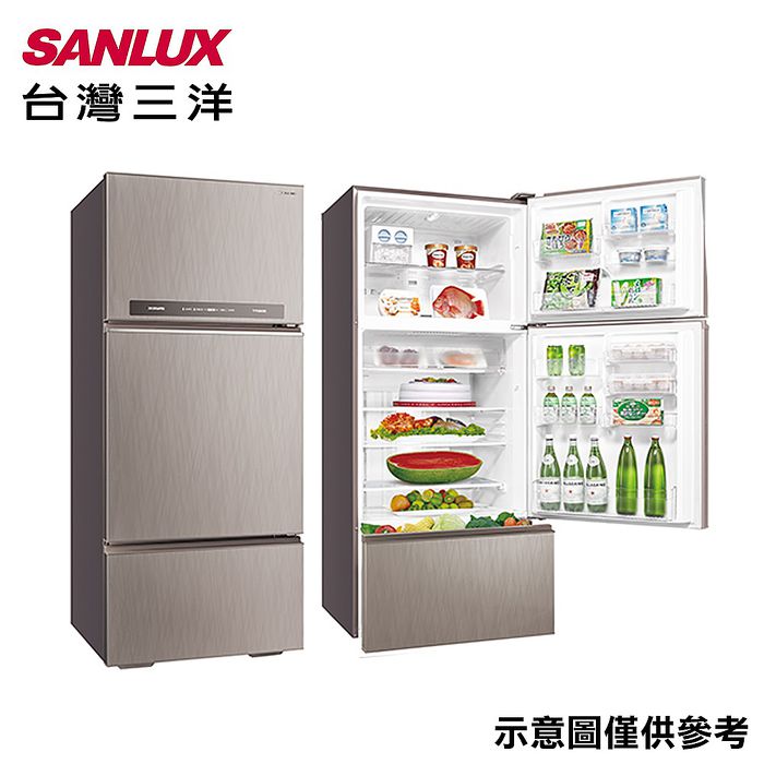 SANLUX台灣三洋 528公升1級能效變頻三門冰箱 SR-C528CV1A