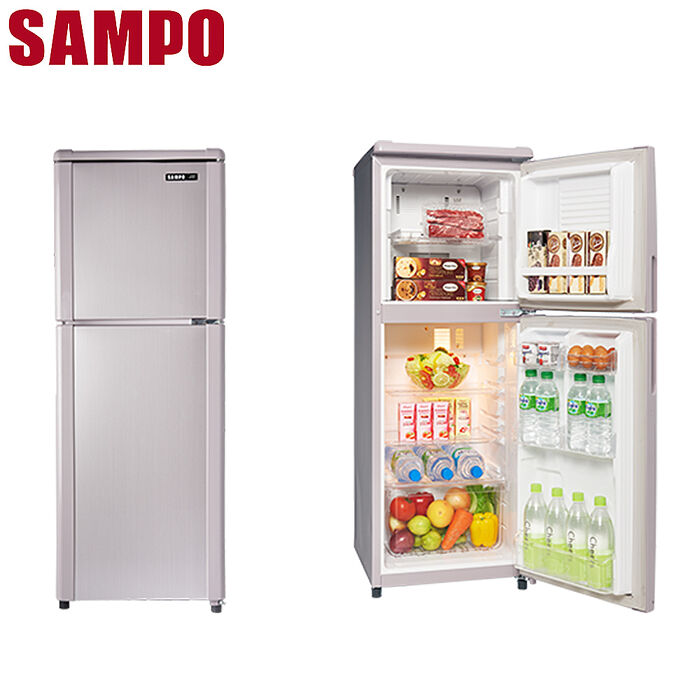 SAMPO聲寶 140L一級能效雙門冰箱 SR-C14Q (R6)【加碼送不鏽鋼快煮壺】