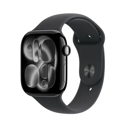 Apple Watch S11 GPS 46mm 曜石黑鋁金屬錶殼配黑色錶帶-S/M