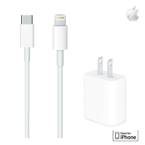 Apple USB Type-C to Lightning傳輸充電線 1M+Apple 原廠 20W USB-C 電