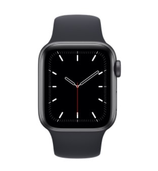 Apple Watch SE GPS版 40mm 太空灰鋁金屬錶殼配午夜色運動錶帶(MKQ13TA/A)(美商蘋果)