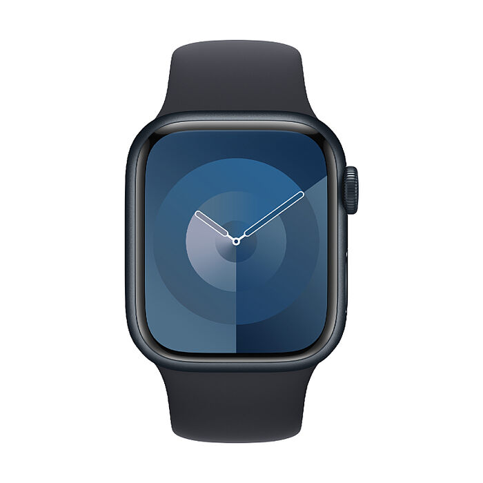 Apple Watch S9 GPS版 41mm(M/L)午夜色鋁金屬錶殼配午夜色運動錶帶(MR8X3TA/A)