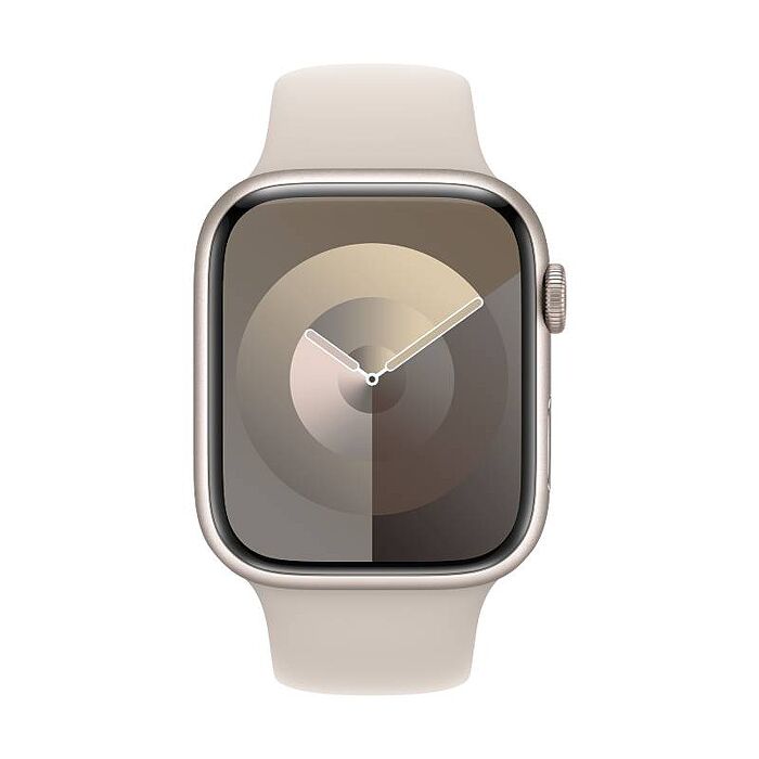 Apple Watch S9 GPS版 41mm(M/L)星光色鋁金屬錶殼配星光色運動錶帶(MR8U3TA/A)