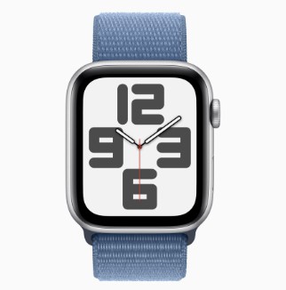 Apple Watch S9 GPS版 41mm銀色鋁金屬錶殼配冬藍色運動型錶環(MR923TA/A)