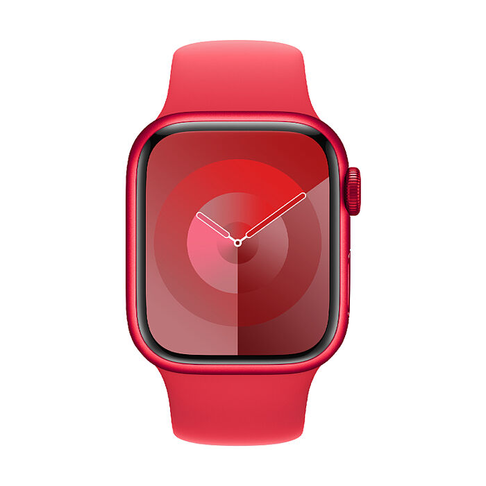 Apple Watch S9 LTE版 45mm(S/M)紅色鋁金屬錶殼配紅色運動錶帶(MRYE3TA/A)