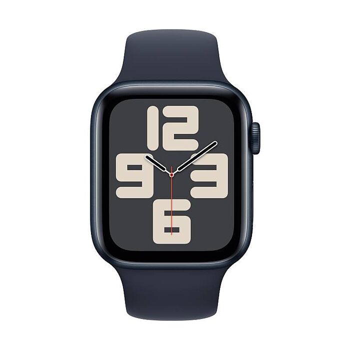 Apple Watch SE(2023) GPS版 40mm(S/M)午夜色鋁金屬錶殼配午夜色運動錶帶(MR9X3TA/A)