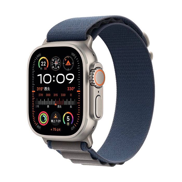 Apple Watch Ultra 2 LTE版 49mm(S)鈦金屬錶殼配藍色高山錶環(MREK3TA/A)