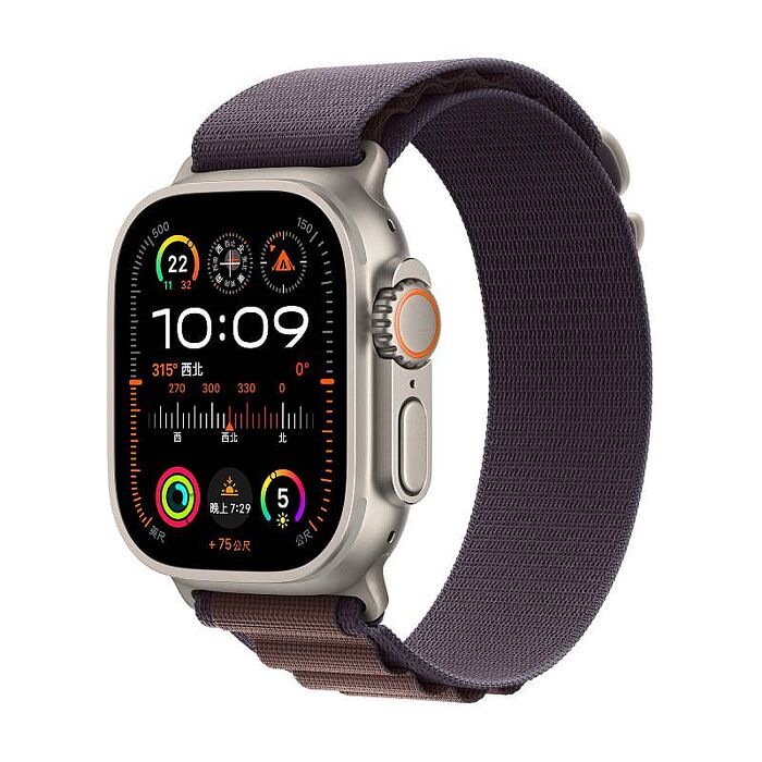 Apple Watch Ultra 2 LTE版 49mm(L)鈦金屬錶殼配靛青色高山錶環(MREW3TA/A)