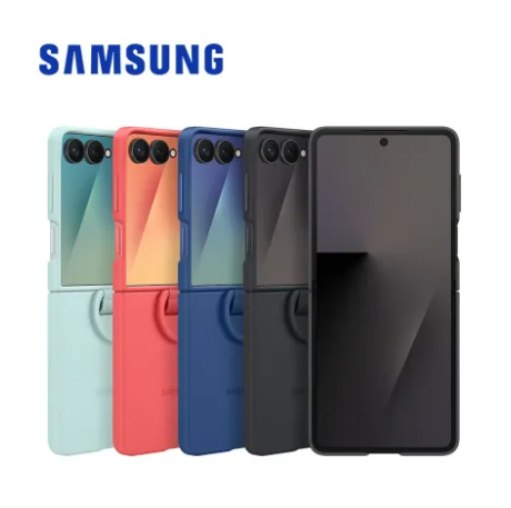 Samsung Galaxy Z Flip 7 原廠矽膠薄型背蓋(附指環扣)-黑