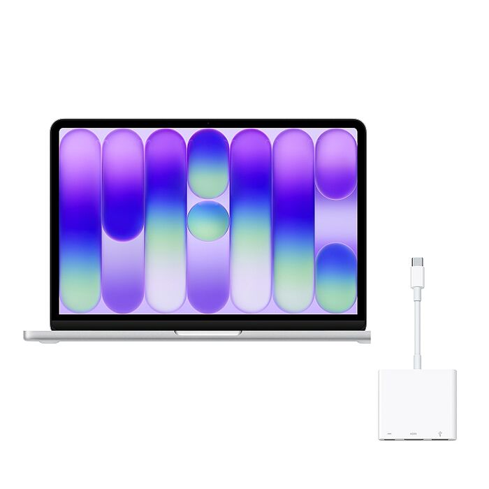 (Apple) MacBook Neo 13吋(A18 Pro) 8G/512G  (銀色)【搭原廠USB-C 數位AV多埠轉接器】