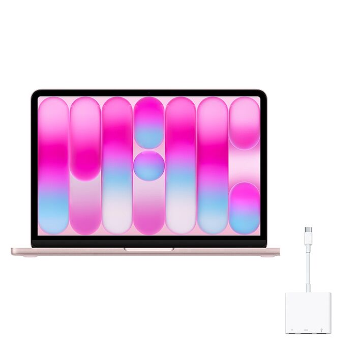 (Apple) MacBook Neo 13吋(A18 Pro) 8G/512G  (胭粉色)【搭原廠USB-C 數位AV多埠轉接器】