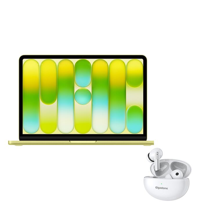 (Apple) MacBook Neo 13吋(A18 Pro) 8G/512G  (青橘黃色)【Gigastone真無線降噪藍牙耳機】