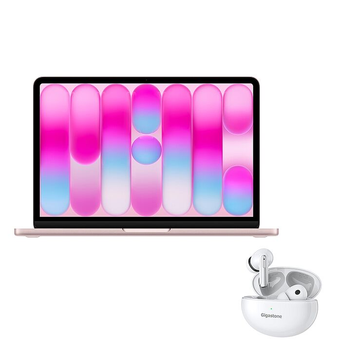(Apple) MacBook Neo 13吋(A18 Pro) 8G/512G  (胭粉色)【Gigastone真無線降噪藍牙耳機】