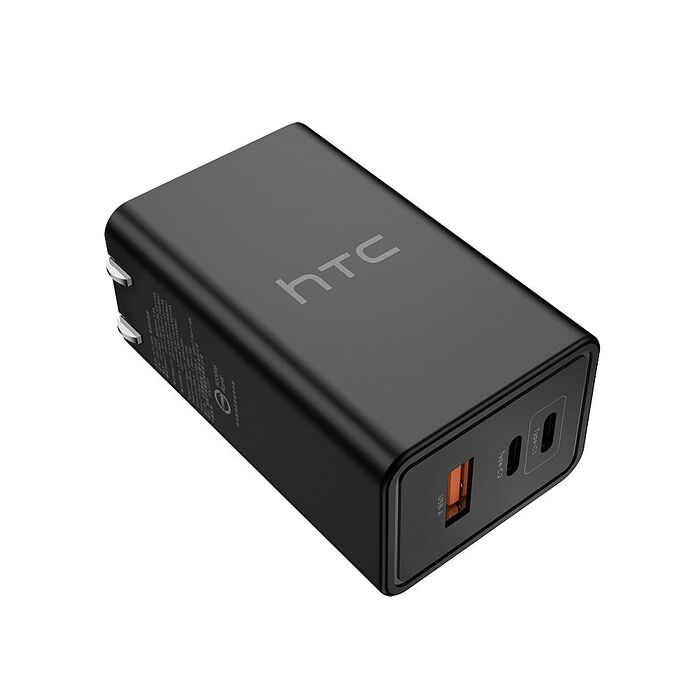HTC 65W GaN 三孔快充頭(2C1A) 黑色/白色 充電頭 台灣公司貨