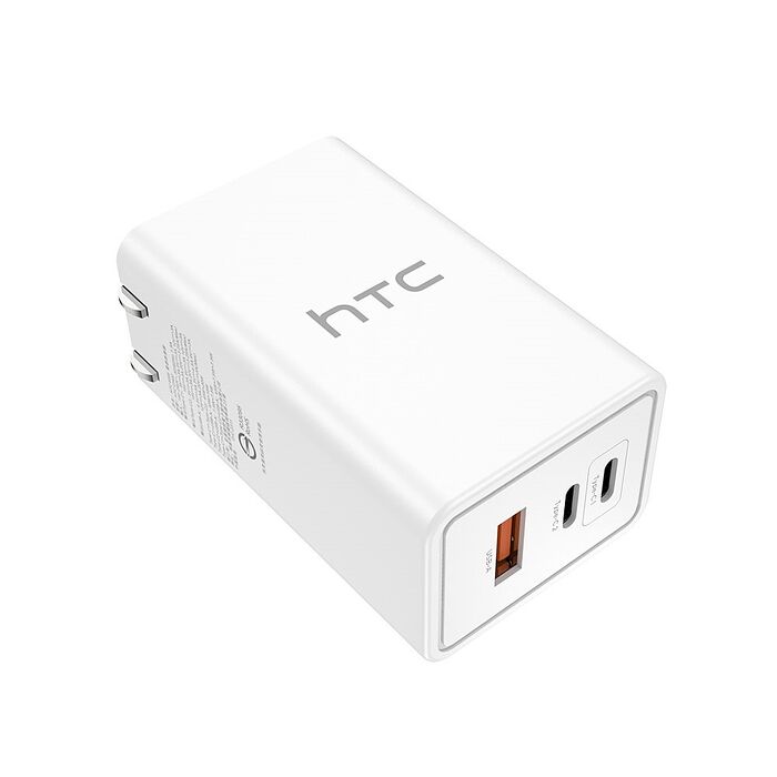 HTC 65W GaN 三孔快充頭(2C1A) 黑色/白色 充電頭 台灣公司貨
