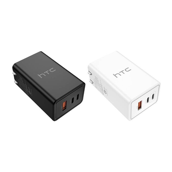HTC 65W GaN 三孔快充頭(2C1A) 黑色/白色 充電頭 台灣公司貨