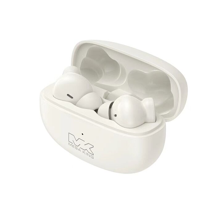 MEGA KING T18Lite ENC降噪 真無線藍牙耳機 奶油白